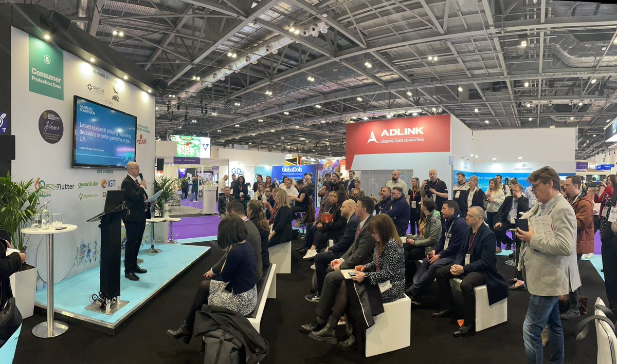 Ceo of <a href="/GamRegGB/">Gambling Commission</a> opening day 2 of #icelondon2023 @ICE365Global Consumer Protection Zone