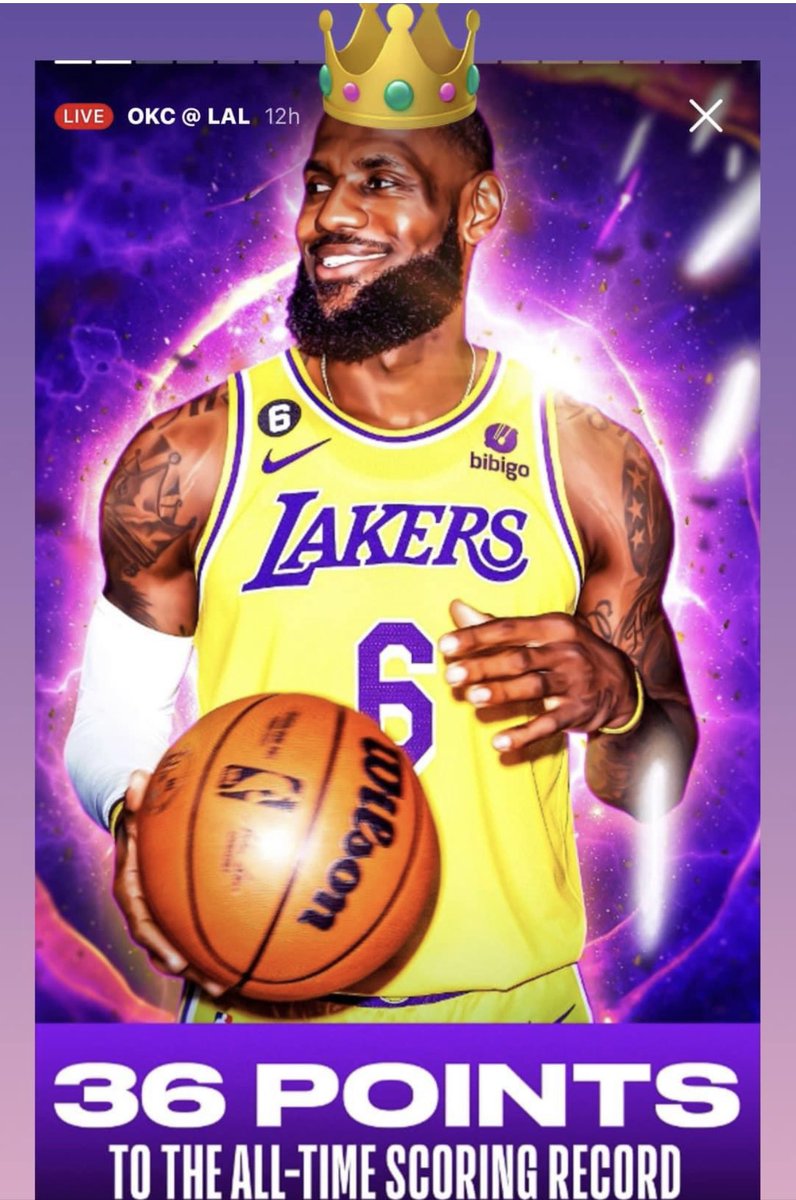 4mrsrich's tweet photo. Congrats @KingJames for having the most points in NBA History! 
💜💛🏀
#LakersNation 
#signatureshot 
#AllTimeScoringRecord https://t.co/HFbI5kWGlF