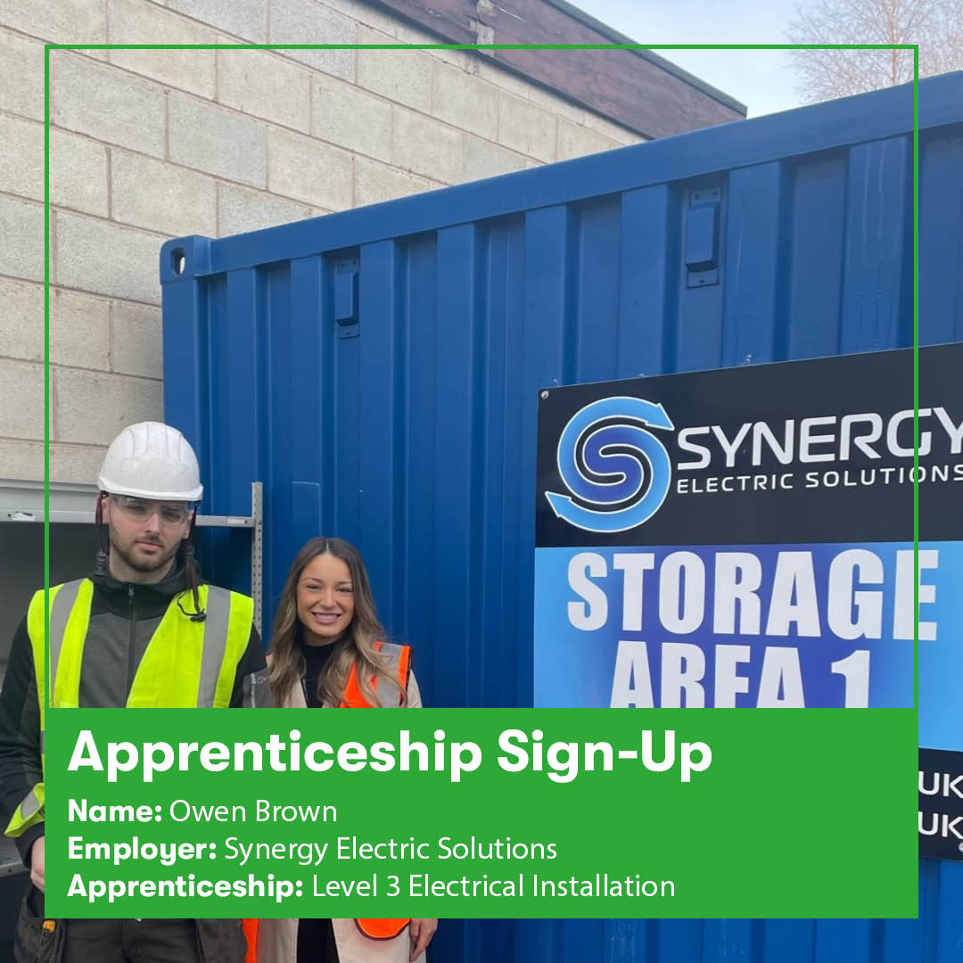 wvrapprentices's tweet image. 🌟 Wednesday Sign-Up 🌟

Congratulations to OB who has officially been signed up onto his Level 3 Electrical Installation Apprenticeship course with Synergy Electric Solutions.

Best of luck to you! 🤩

@wvrcollege #ElectricalApprentice #wvrcollege
