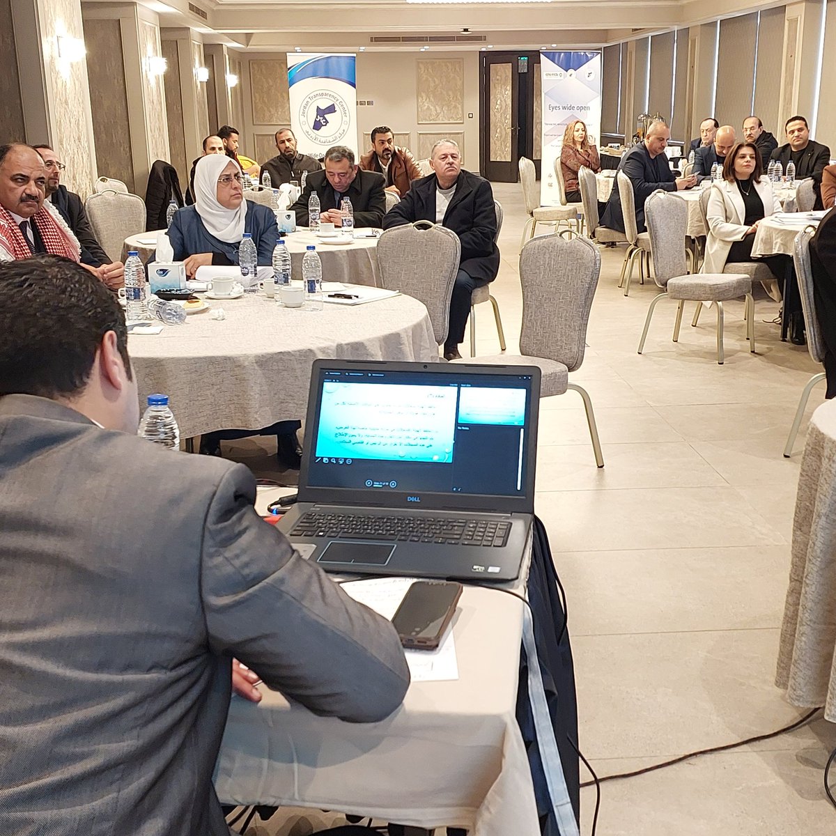 searmali's tweet photo. Despite the snow & tough weather conditions @jotransparency resumes its plan by conducting its 4th roundtable session for #Amman Governorate. An enthusiastic audience combined with competent facilitators #TransparencyKnights https://t.co/u0f1WGu9Om