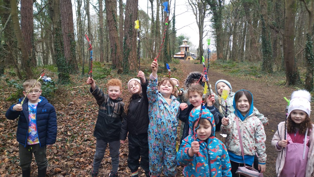 ACE_Girvan's tweet photo. P1/2 of @sacred_heartps had an ACE Forest School Day yesterday! #ACEdays #forestschool #outdoorlearning https://t.co/6y01dySYsx