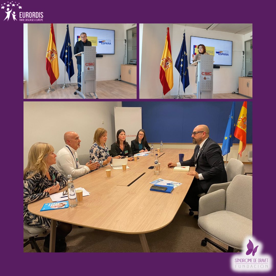 DSFeu's tweet photo. 🔎This is how our Foundation's participation in #RareDiseaseWeek is going along with the Spanish delegation. Yesterday we talked with MEPs about an action plan and how critical time is for patients and politicians. 👏👏
#RareEU #RareDiseaseDay https://t.co/ChLeOpJ61E