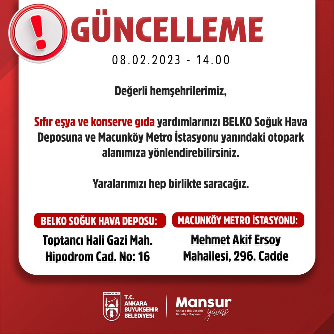 ankarabbld's tweet photo. ‼️ ÖNEMLİ GÜNCELLEME ‼️

@mansuryavas06 https://t.co/is3qBDhH0B