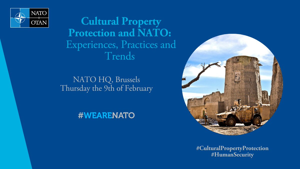 What is @NATO's role in #CulturalPropertyProtection🏛️?

Together with a line-up of great speakers, we will explore the latest experiences, practices and trends. Strengthening #CPP at #NATO is🔑to fulfilling the commitment to reflect #HumanSecurity in our values.
 
#WeAreNATO