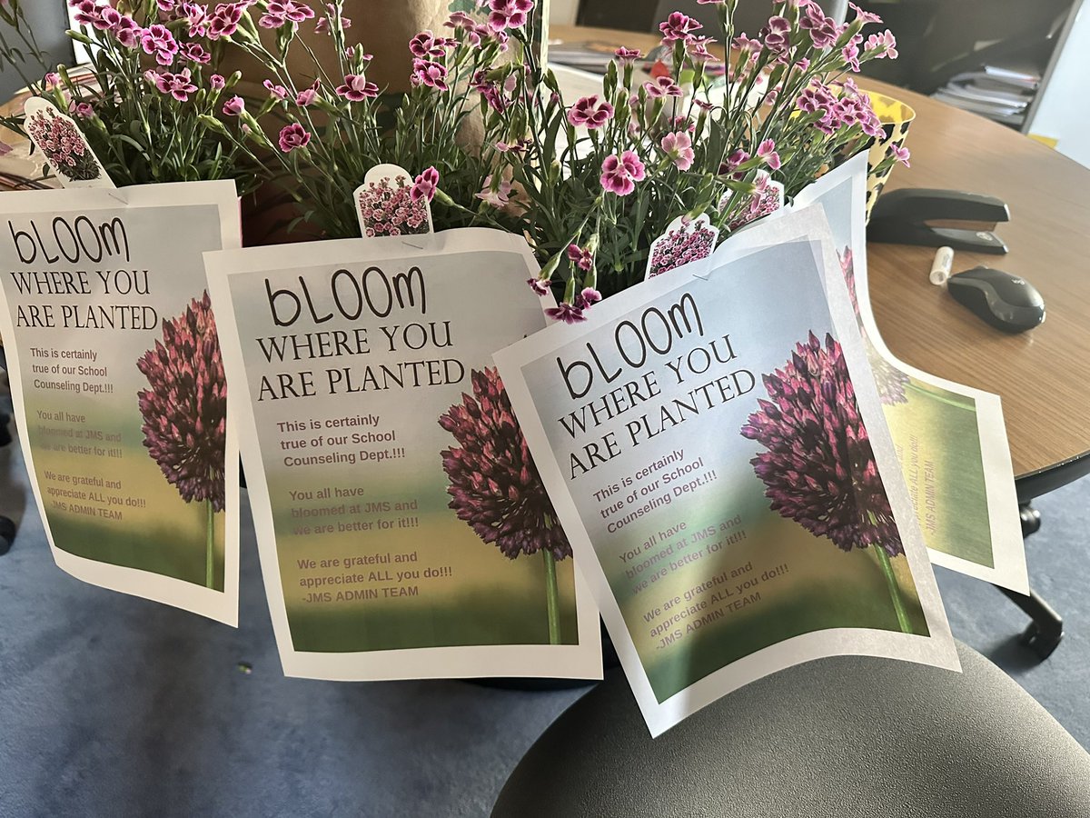 JolliffMiddle's tweet image. School counselors are needed now more than ever! Ours have bloomed where they were planted supporting all JAGS as we grow &amp;amp; thrive! Thank you Ms. Palmer, Ms. Ruff, Ms. Powell &amp;amp; Ms. Windley! #NationalSchoolCounselingWeek #engageCPS