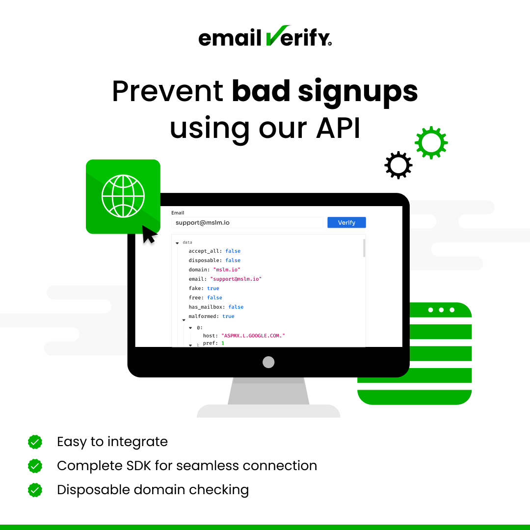 memailv's tweet photo. Abusing free trials and services is rampant in SaaS. You can block fake signups with the Email Verify API. All disposable, fake emails will be instantly blocked before they disrupt your service. Try it now!

https://t.co/ChINRw0Tlr

#EmailVerifyAPI #PreventAbuse #BlockBadSignups https://t.co/tFRXm4VGCS