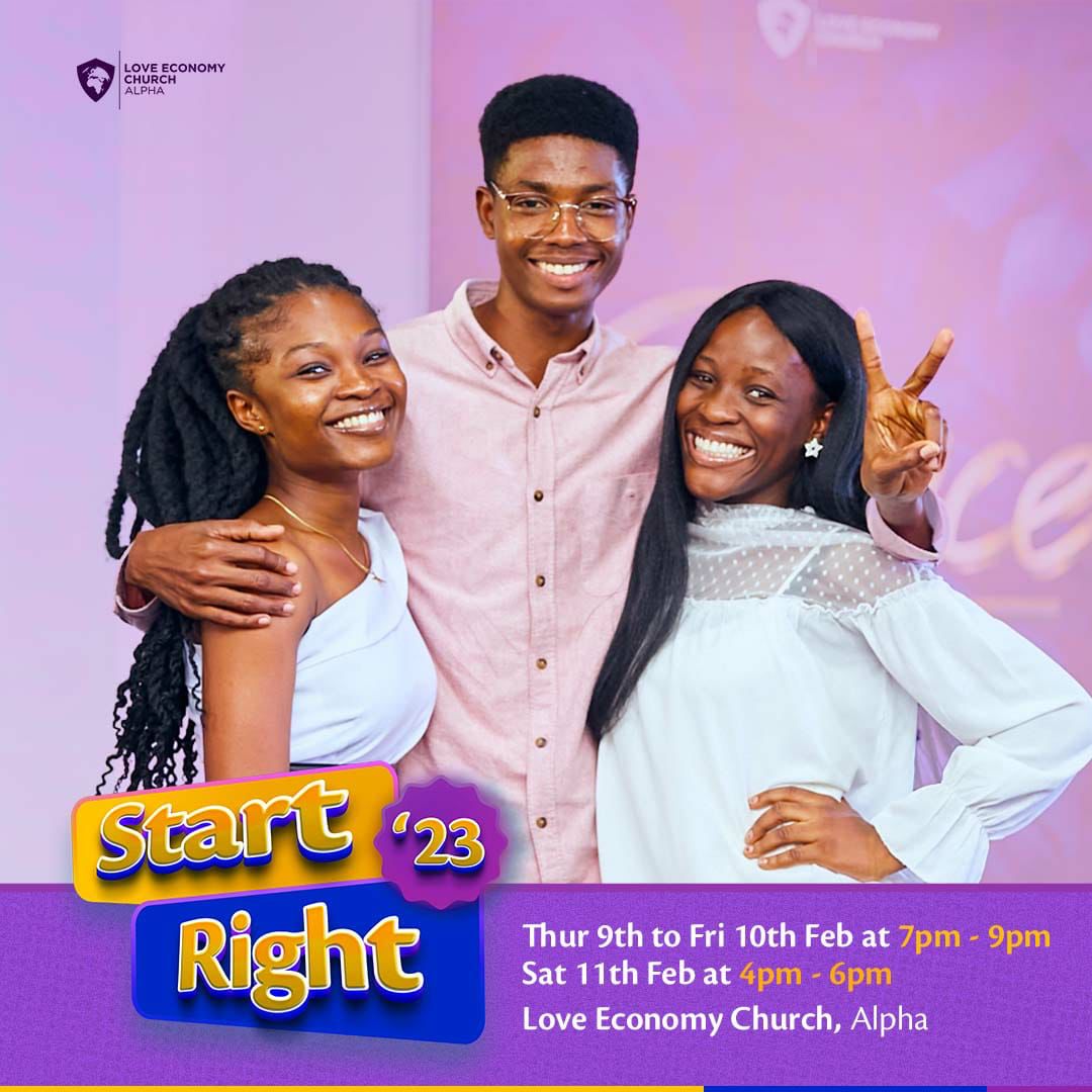 KNUST_Live's tweet photo. #Ad

The Love Economy church, Alpha presents an ultimate life-altering event dubbed “Start Right 23”!

Be keen to learn how to learn like a pro, start a business, and many more.

#KNUSTLive https://t.co/v6dgZpKalL