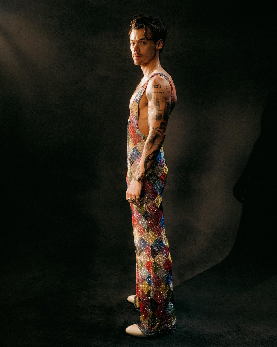 #HarryStyles wearing EGONLAB in collaboration with <a href="/swarovski/">swarovski</a>. The Crystal Couture piece is inspired by Pablo Picasso's Arlequin and Freddie Mercury's iconic jumpsuits. A perfect fit to reinterpret Harry's aura.

Ph. Anthony Pham at #GRAMMYs