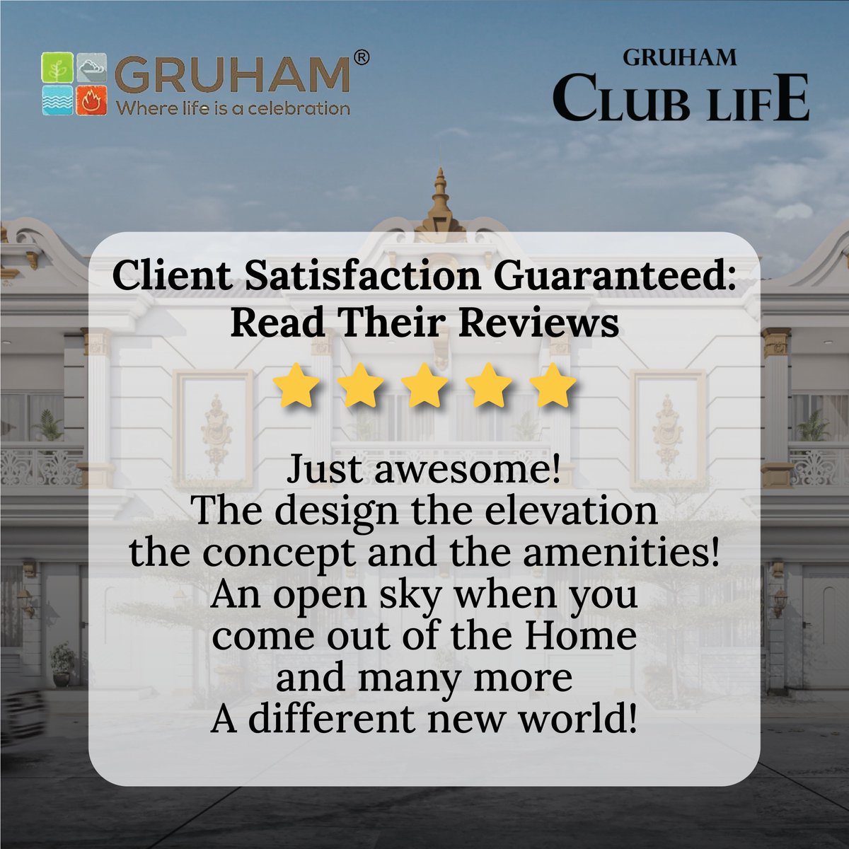 We are extremely grateful to receive some of the client testimonial which showcase our hard work and determination towards building this wonderful lifestyle.

#GruhamDevelopers #RealEstateDevelopers #Realestatelndia #RealEstate #testimonial #clienttestimonial #clientreview
