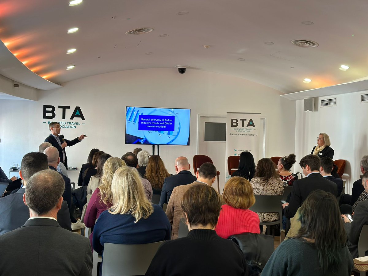TheBTAorg's tweet photo. Good morning from our BTA #AirConference at @HarveyNichols! Our morning session begins with a talk from our partners @IATA on whatβs in store for 2023.
#YourBTA #BusinessTravel #Aviation https://t.co/XCuazEQgkE