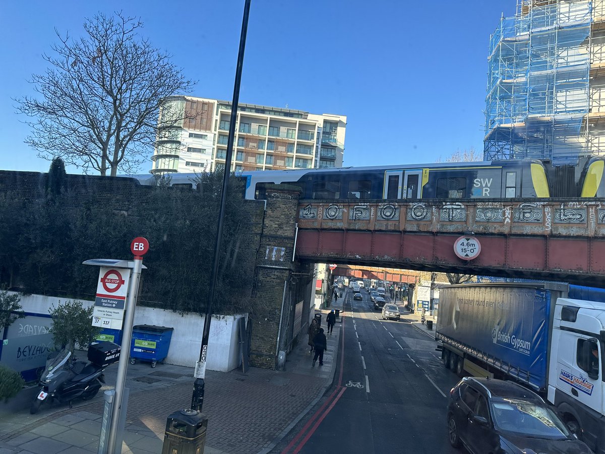 I am just curious why there was a <a href="/SW_Help/">SWR Help</a> train at Putney Bridge station just now ? It is a London Underground station. Just curious