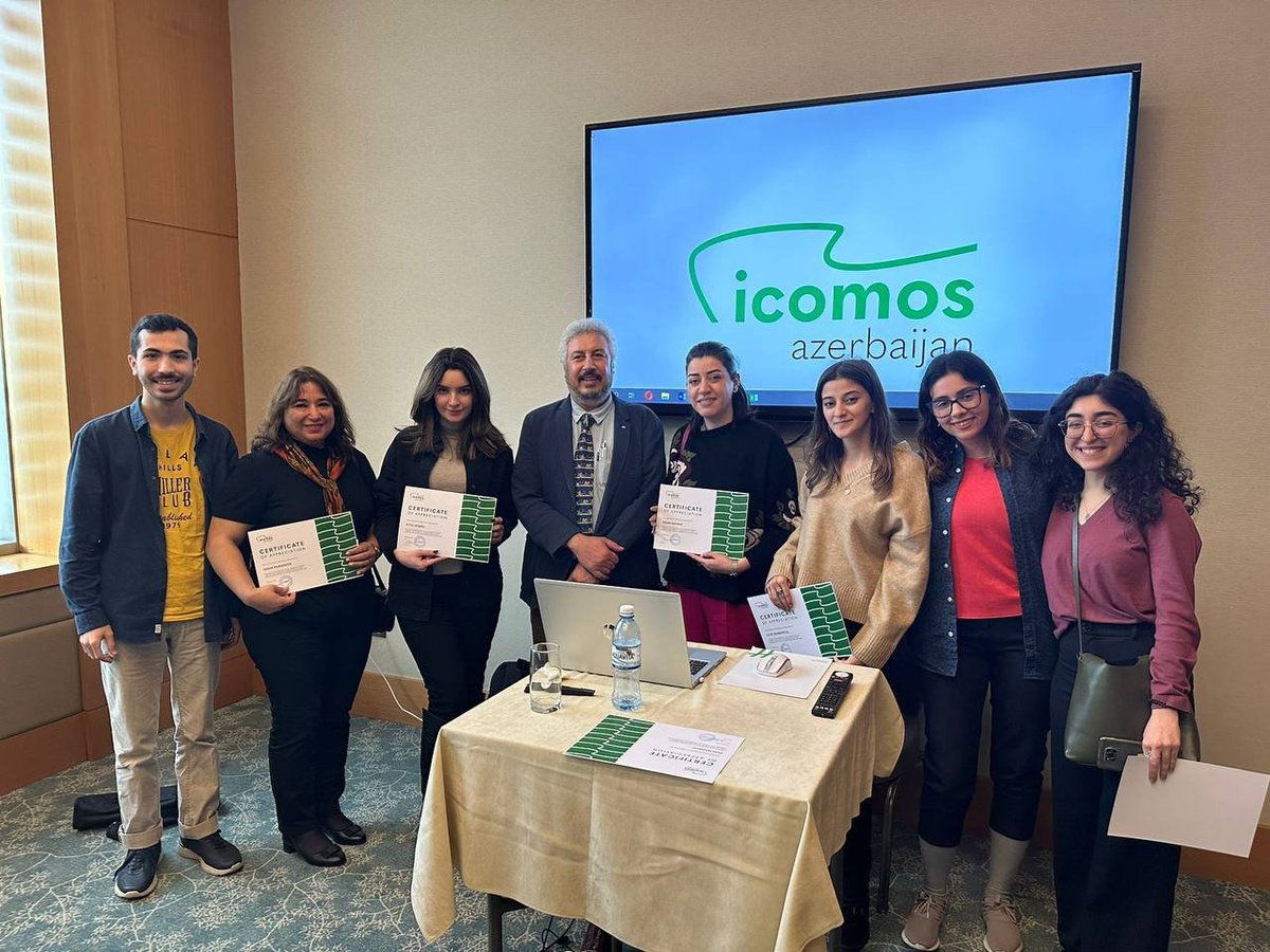 icomosaz's tweet photo. State Tourism Agency of the Republic of Azerbaijan and ICOMOS Azerbaijan National Committee held training on “History and Theory of Conversation of Built Heritage with Focus on Vernacular Architecture". The training was delivered by Prof.Dr.Hossam Mahdy, President of CIAV. https://t.co/BjS5XtOgjw