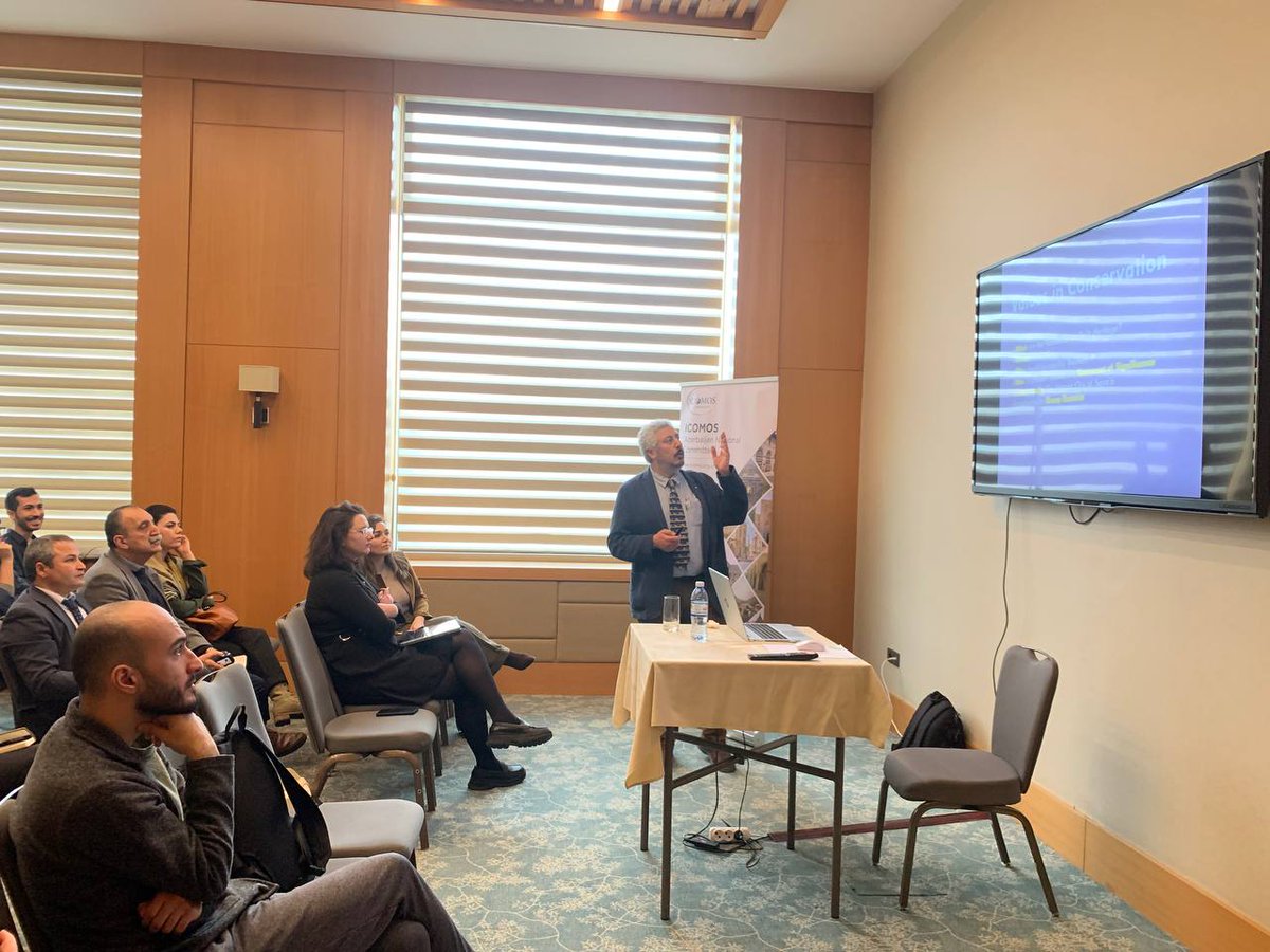 icomosaz's tweet photo. State Tourism Agency of the Republic of Azerbaijan and ICOMOS Azerbaijan National Committee held training on “History and Theory of Conversation of Built Heritage with Focus on Vernacular Architecture". The training was delivered by Prof.Dr.Hossam Mahdy, President of CIAV. https://t.co/BjS5XtOgjw
