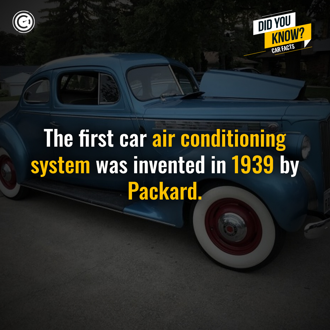 The first car air conditioning system was invented in 1939 by Packard.