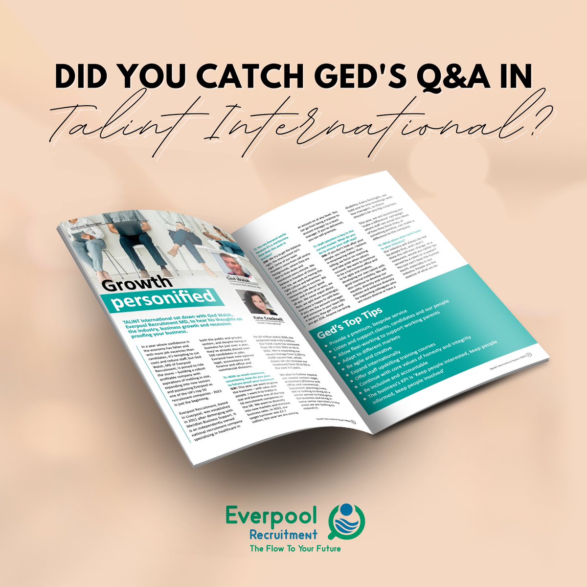 EverpoolRecruit's tweet photo. If you haven’t yet, read Ged’s full Q&A in @talint_int latest issue.
#recruitertwitter #magazines #talentacquisition #recruitmentsolutions #talint #Recruiters https://t.co/PGU9lHiiIa