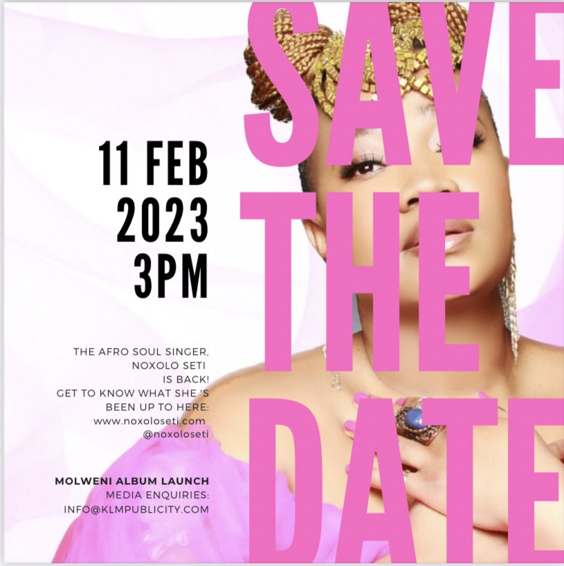 Molweni Friends 🙂🌻 

Save the date and join us this Saturday for the Molweni Album Launch! We’ll be broadcasting the event live on IGTV! 💃🏽💃🏽 

IG : instagram.com/p/CoZe5PhNozL/…