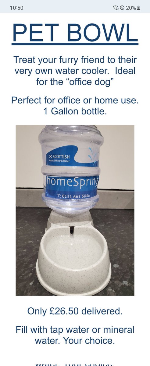 Dont leave your office pet out.. get them their own water cooler. Fill from the tap or cooler, your choice. 
#DogsofTwittter 
#officedog