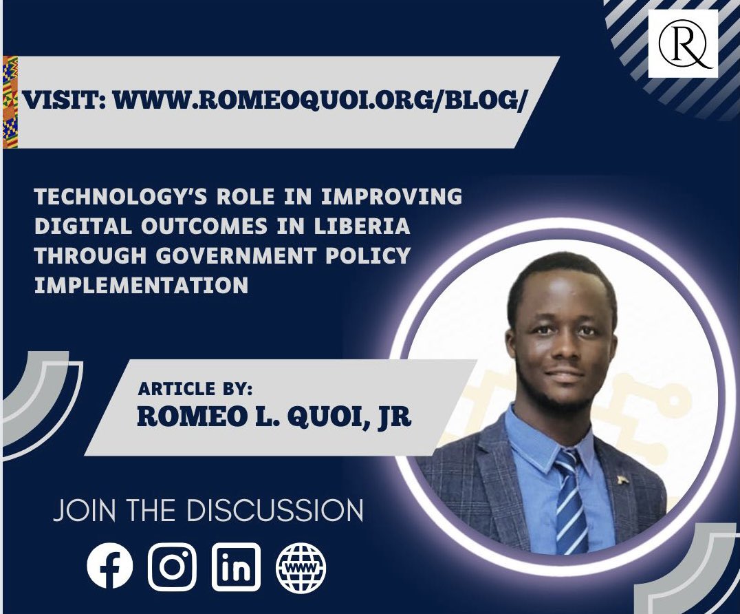 RomeoQuoi1's tweet image. Please visit my blog using the link below and provide feedback in the comment section or on the blog👇🏾.
romeoquoi.org/2023/01/30/tec…
#TechnologyForDevelopment #LiberiaGrowth #InnovativeSolutions