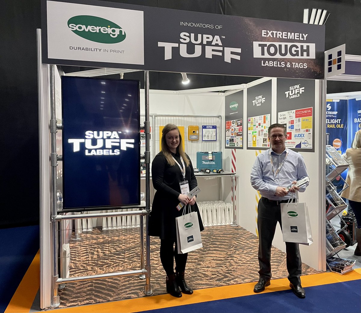 sov_print's tweet photo. We’re excited to be exhibiting at the @ExecHireShow this week!
Graham and Annabelle are on stand K2 if you’d like to find out more about our super tough labels, tags and signs! #sovprint #EHS2023 https://t.co/WtCf5qKUYX