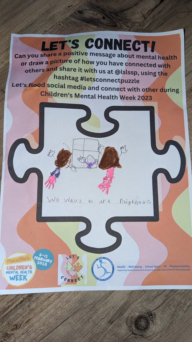 lslssp's tweet photo. Volunteering to do litter pick, waving at your neighbour, remembering the power of talking, some of the ways children are connecting during #ChildrensMentalHealthWeek Share your puzzle pieces with us using #letsconnectpuzzle @ActiveBlaby @ActiveOadbyWigs @SportInHarb @Place2Be https://t.co/1cLJlCmd5N