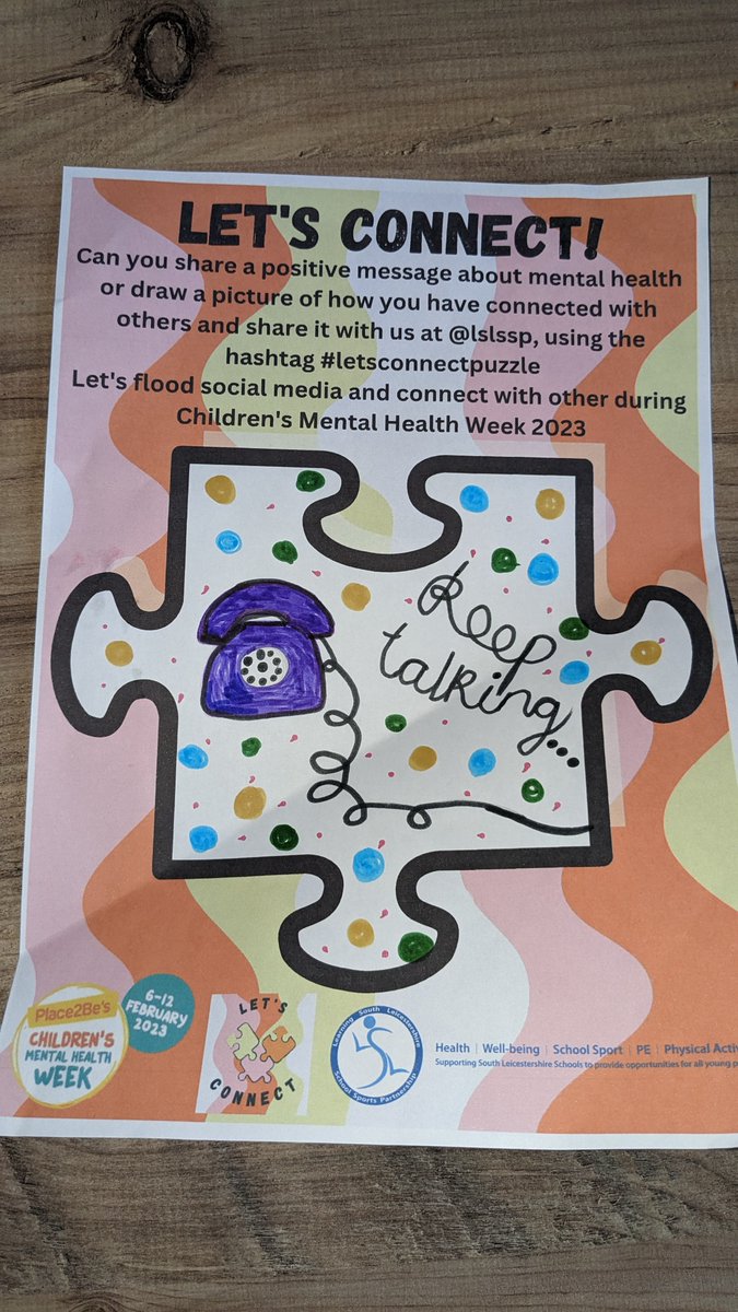 lslssp's tweet photo. Volunteering to do litter pick, waving at your neighbour, remembering the power of talking, some of the ways children are connecting during #ChildrensMentalHealthWeek Share your puzzle pieces with us using #letsconnectpuzzle @ActiveBlaby @ActiveOadbyWigs @SportInHarb @Place2Be https://t.co/1cLJlCmd5N