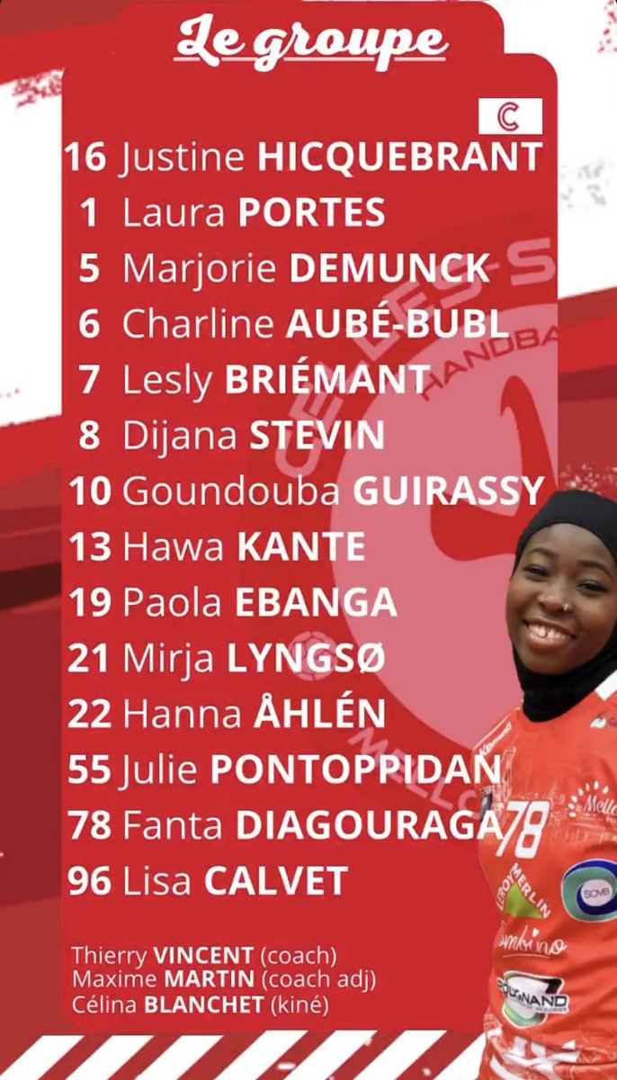COMPOSITION🚨

La composition de nos Belles pour le match de ce soir face au PARIS 92🔴⚪️

Tous avec vous les filles  !💪🏼