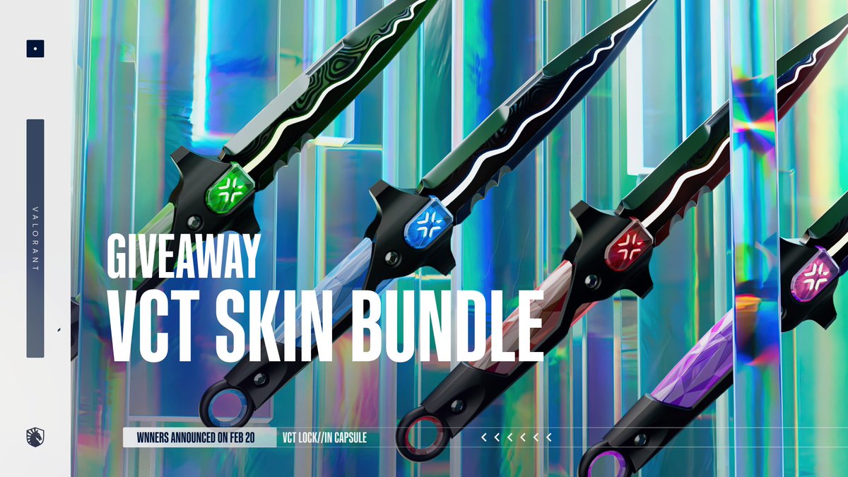 LiquidValorant's tweet image. Giveaway time! 🎁
We're very excited to give away two VCT LOCK//IN Capsules bundles!

How to enter:
♻️ Like &amp;amp; Retweet this post
💙 Follow us and @Valorantesports
👥 Tag a friend
Tell us why you're excited to see Team Liquid play this VCT!

Winners announced on Feb 20, 2023! GLHF