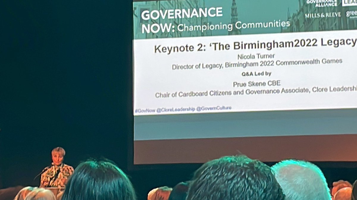 Hard not to feel a bit of pride at this one, Birmingham taking centre stage at #GovNow, talking about Birmingham2022 Legacy; I’m listening out for any reference to Raging Bull . . .