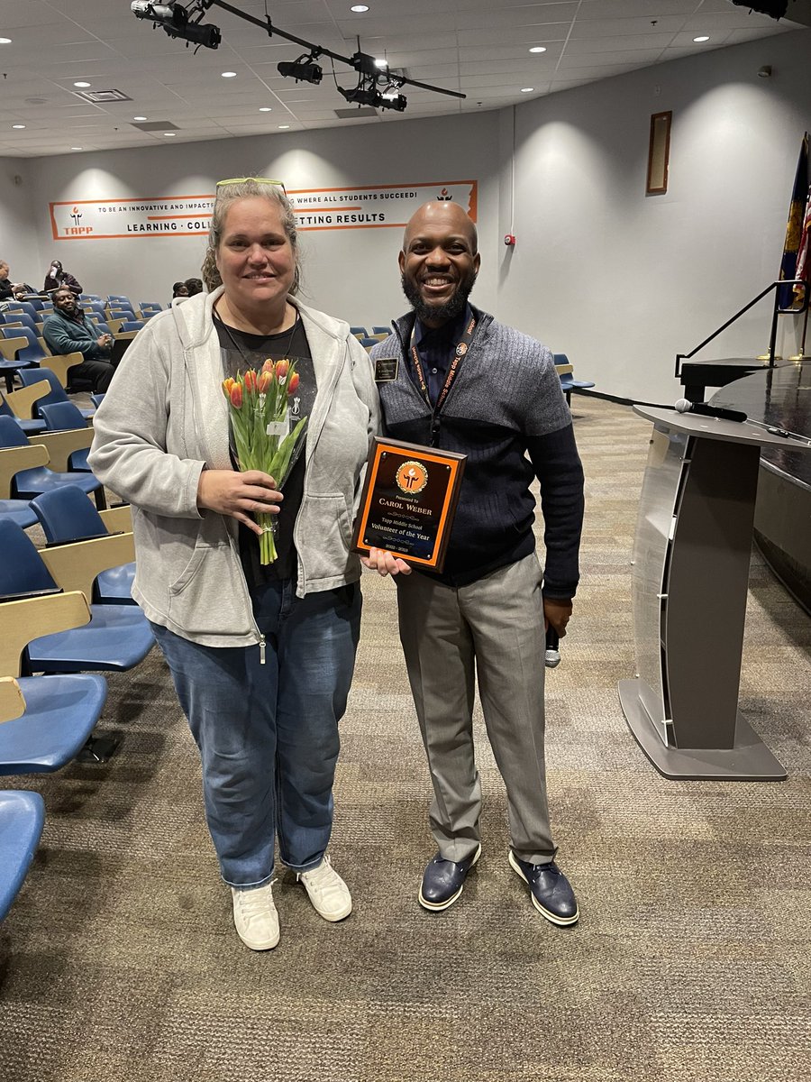 Joy Jones, Ed.D. (@joyyjones) on Twitter photo Congratulations to our Volunteer of the Year, Mrs. Carol Weber! Every morning she greets our students with a smile in our PBIS school store! Thank you for your commitment to <a href="/tapn2Tapp/">Tapp Middle School</a>! <a href="/Dr_AThomas/">Dr. Alvin Thomas</a> <a href="/AureliaMarzullo/">Aurelia Marzullo</a> Congratulations to our Volunteer of the Year, Mrs. Carol Weber! Every morning she greets our students with a smile in our PBIS school store! Thank you for your commitment to <a href="/tapn2Tapp/">Tapp Middle School</a>! <a href="/Dr_AThomas/">Dr. Alvin Thomas</a> <a href="/AureliaMarzullo/">Aurelia Marzullo</a>