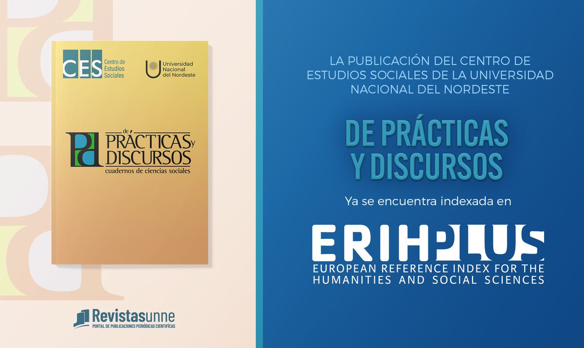 La Revista #DePrácticasyDiscursos ya se encuentra indexada en ERIH PLUS 👏
Índice europeo de revistas académicas de humanidades y ciencias sociales.
📍Link de la revista en ERIH PLUS kanalregister.hkdir.no/publiseringska…