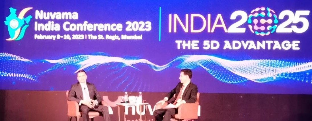 Great hearing Mr. Prashant Jain, Jt MD &amp; CEO <a href="/JSWEnergy/">JSW Energy</a> on the huge opportunity in renewable energy at #NuvamaIndiaConference