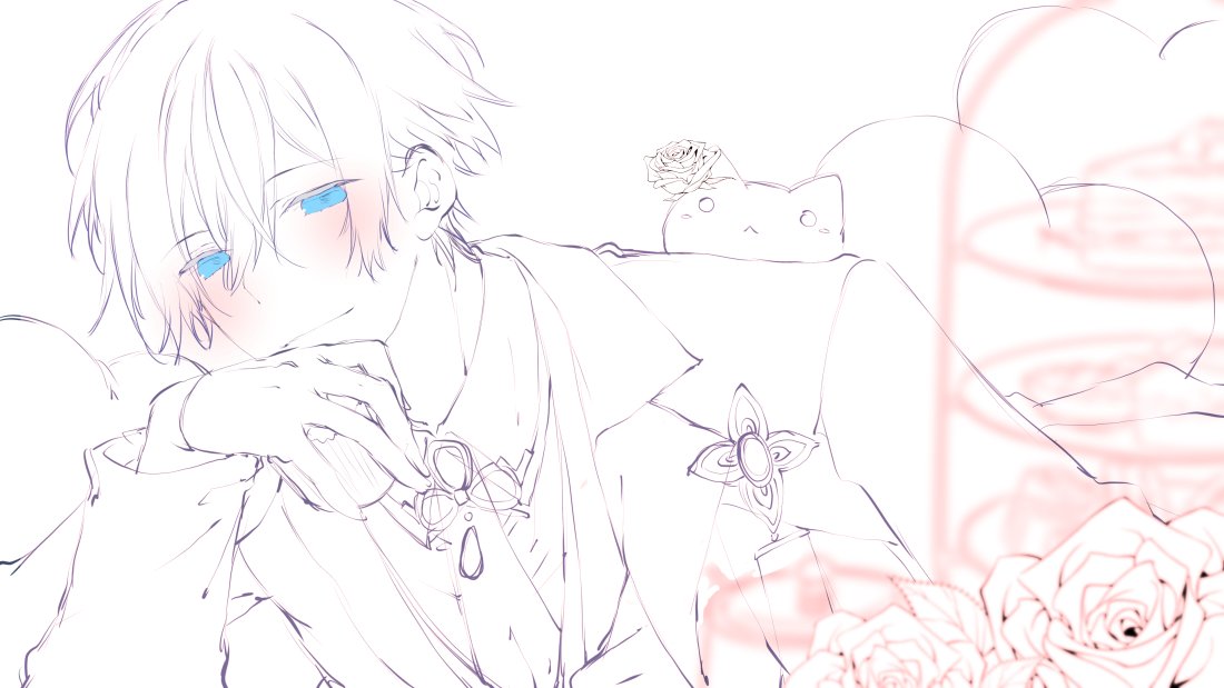 「レン様構図ラフ(*˘︶˘*).。.:* 」|むーのイラスト