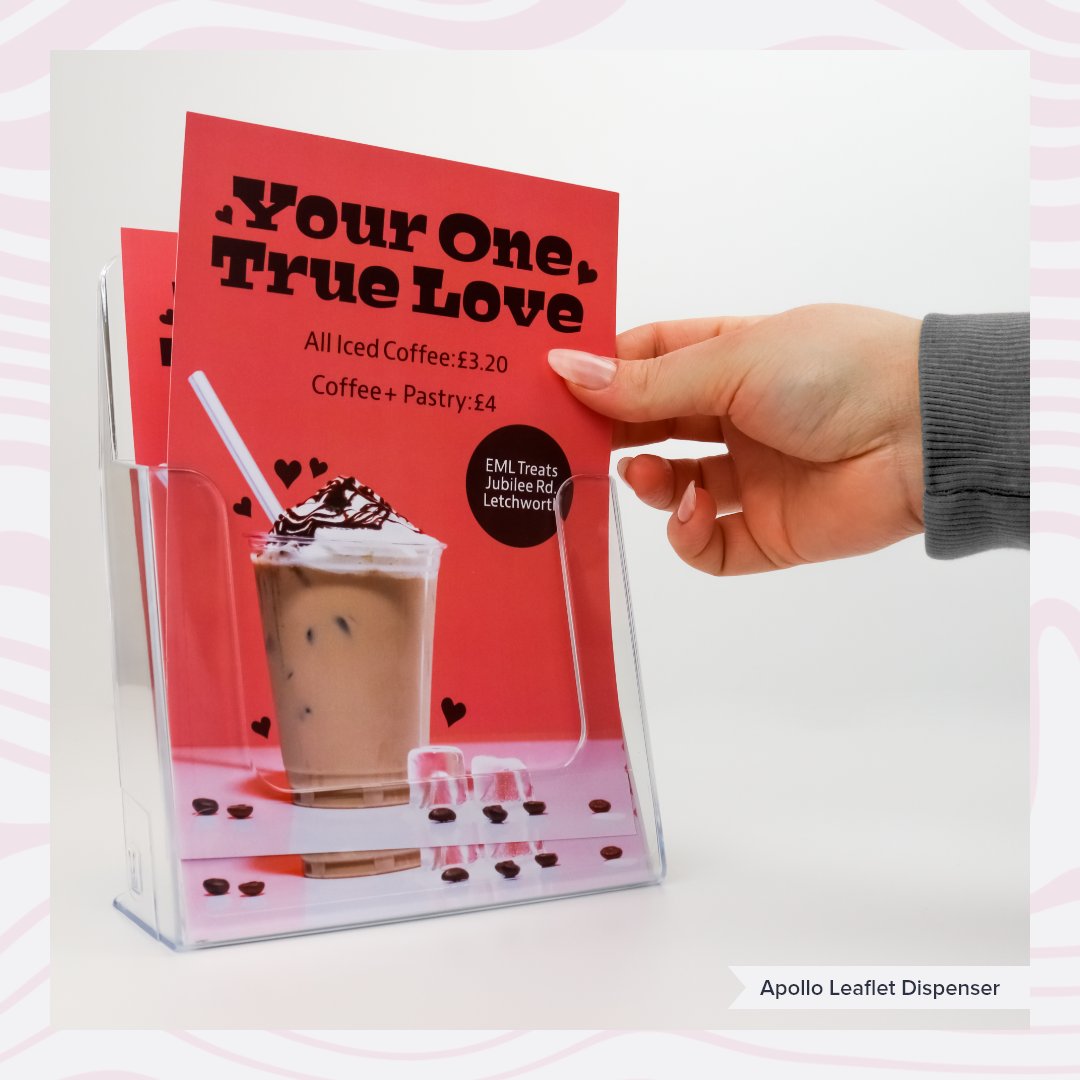 LtdEml's tweet photo. Our Apollo dispensers are the perfect commercial accessory to display your promotional offers this #Valentine ❤️ This free-standing leaflet dispenser is ideal to hold leaflets, brochures, menus, magazines &amp; various promotional material. Shop Apollo range: https://t.co/aSUUADAN9J https://t.co/aW23ImEnnh