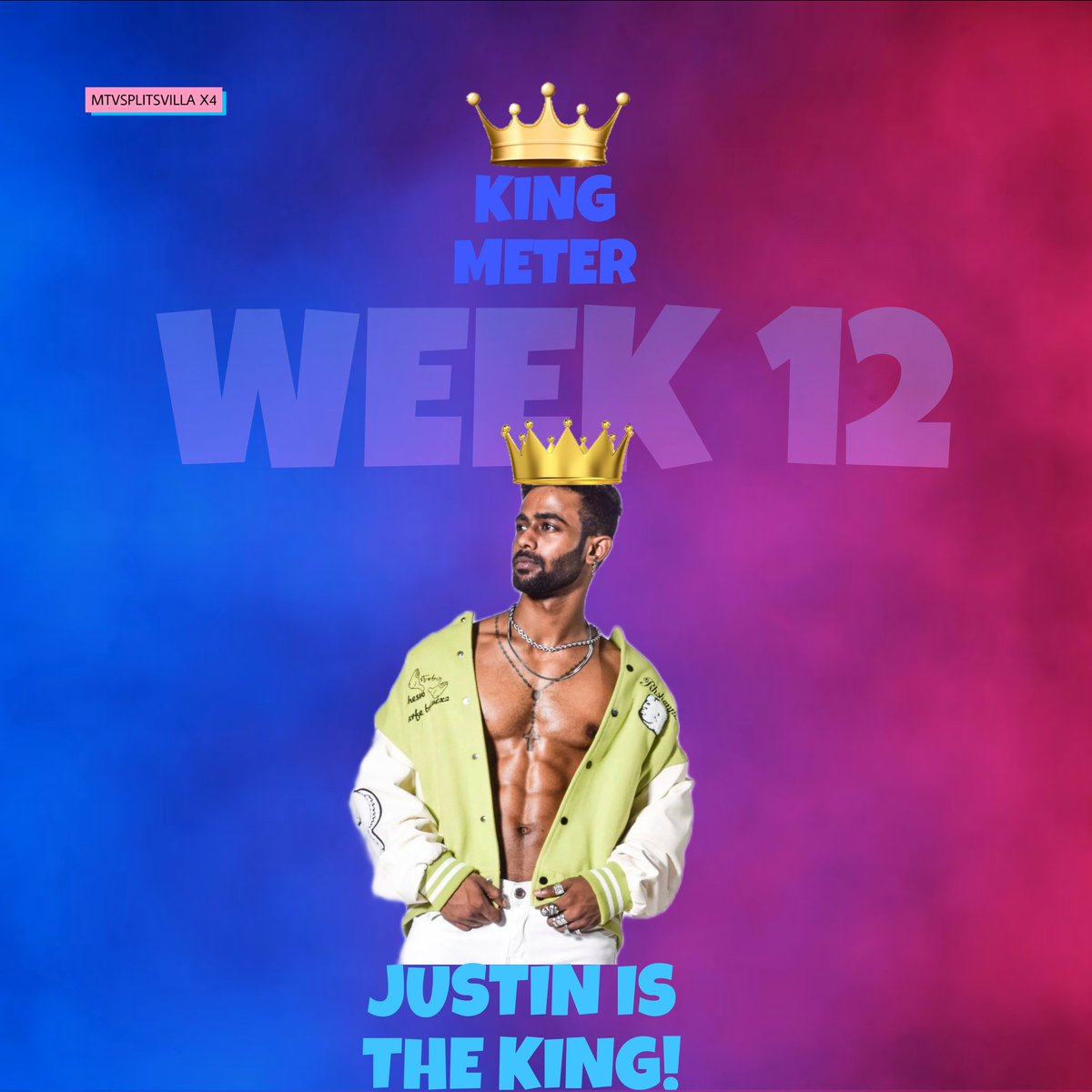 mtvwildvilla's tweet photo. Once again! Celebration incoming 👏
Justin dcruz
#2023 #PyaarSamundarPaar #MTVSplitsvillaX4IsHere #MTVSplitsvillaX4 #MTVSplitsvilla #kingmeter #kingoftheweek #king #justindcruz #justinistheking https://t.co/EJe3DHdiin