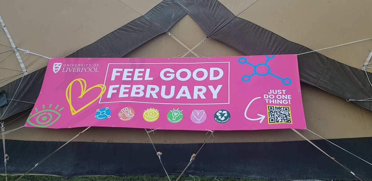 LivGoHigher's tweet photo. Nice to visit Abercromby Square @LivUni earlier #FeelGoodFeb  #JustDoOneThing  A month of #WellBeing events and activities for all students and staff. Look out for the #Teepees https://t.co/7vSBCn3G6y