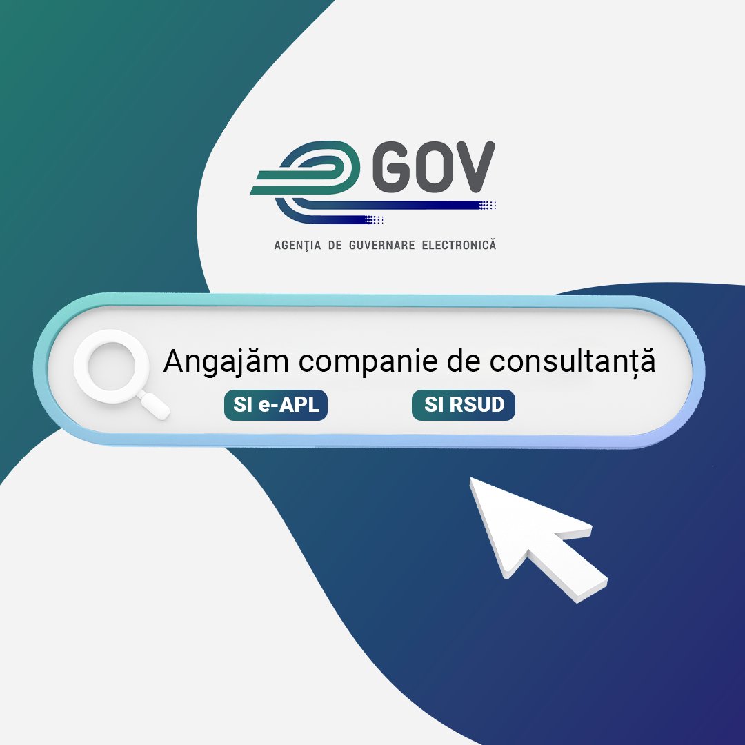 eGovCenterMD's tweet photo. Agenția de Guvernare Electronică angajează:  
1. Companie de consultanță pentru dezvoltarea Sistemului Informațional RSUD https://t.co/Ey15SApEPL
2. Companie de consultanță care urmează să dezvolte Sistemul Informațional e-APL https://t.co/8nNRGLaKKo https://t.co/TQiDoRy4PJ