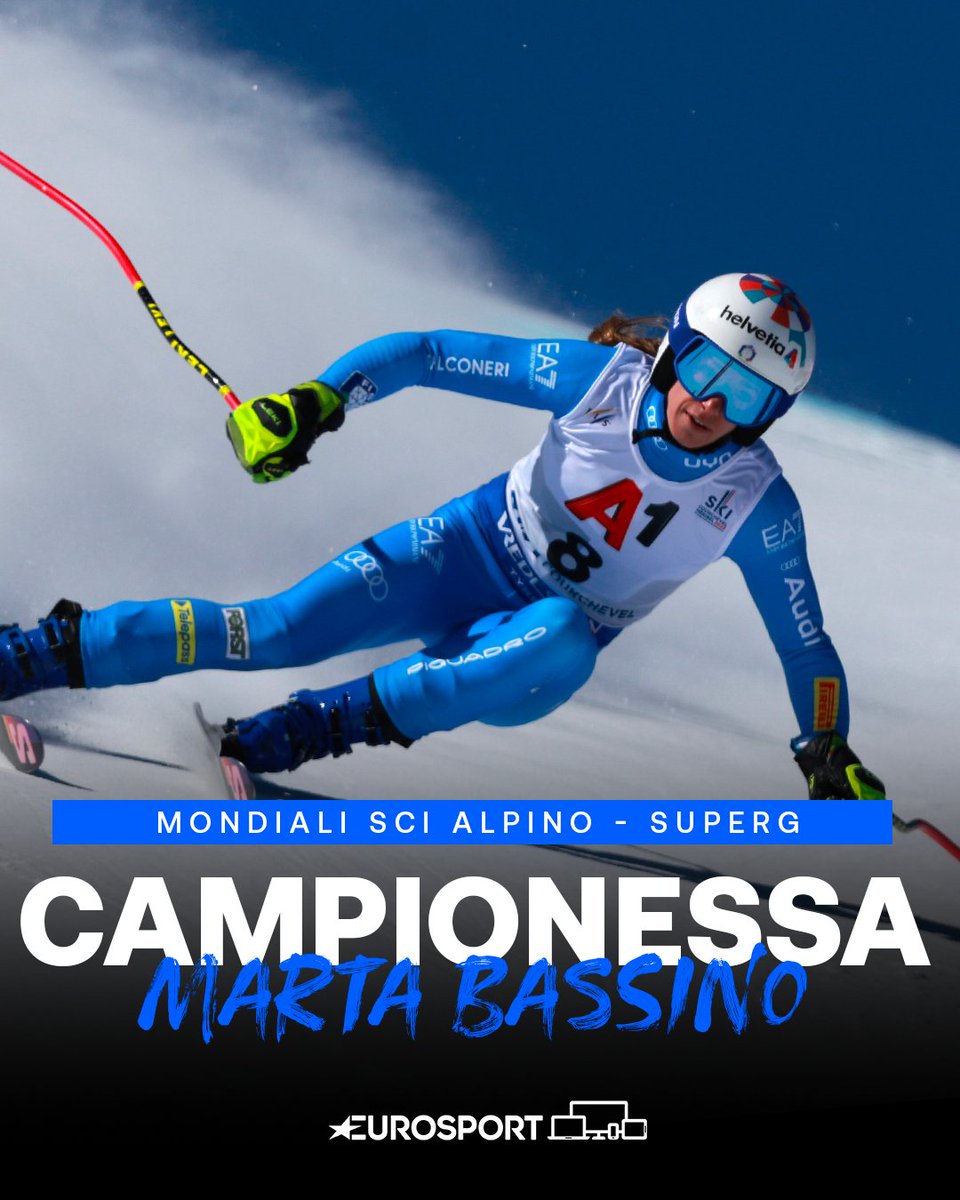 🥇 𝗖𝗔𝗣𝗢𝗟𝗔𝗩𝗢𝗥𝗢 𝗗𝗜 𝗠𝗔𝗥𝗧𝗔 𝗕𝗔𝗦𝗦𝗜𝗡𝗢 🥇 

L’azzurra è perfetta, una gara bellissima all'attacco: è campionessa del mondo in SuperG! 😍🎿🇮🇹

#EurosportSCI | #FISAlpine | #courchevelmeribel2023 | #Bassino