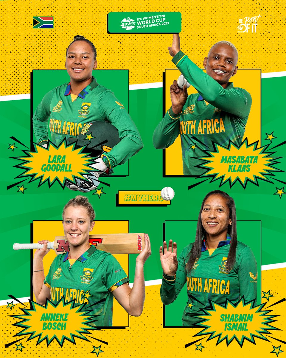 ProteasWomenCSA's tweet photo. The #MomentumProteas are ready 🇿🇦
Bring on the #T20WorldCup 💪
#MyHero #AlwaysRising #BePartOfIt https://t.co/9LFnpmoqxU