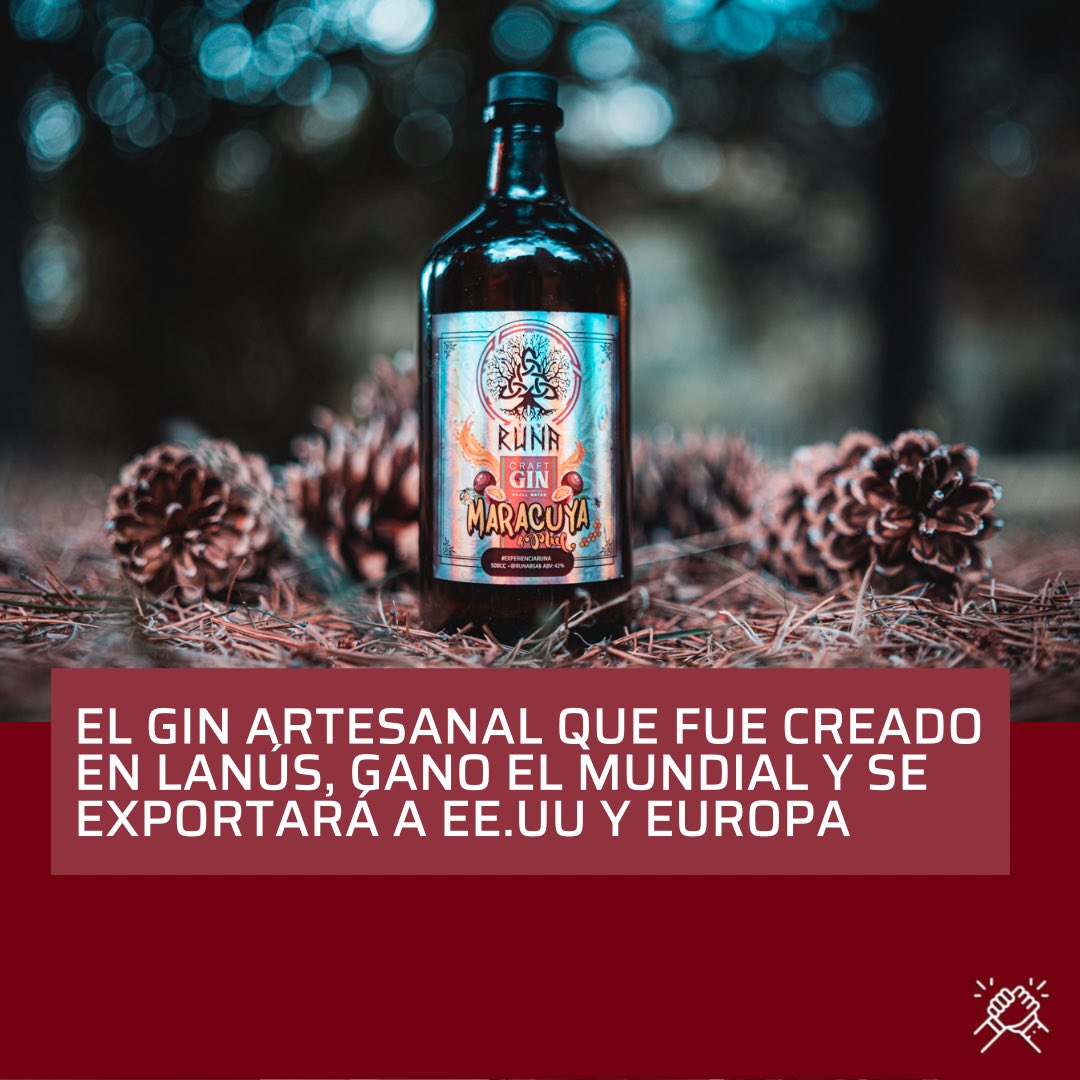 MejorLanus's tweet photo. 🍹El gin artesanal que fue creado en Lanús, ganó el mundial y se exportará a EE.UU y Europa 🌍

👉 Runa Craft Gin, un gin que comenzó a gestarse en una casa de Lanús📍y poco después fue reconocido por la International Wine and Spirits Competition (IWSC)🏆. https://t.co/JTPIuFSsPL