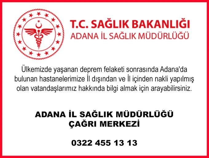 Adana İl Sağlık Müdürlüğü (@adana_ism) on Twitter photo @Guler2021 <a href="/smgectb/">simge çatalbaş</a> <a href="/AFADBaskanlik/">AFAD</a> <a href="/AFAD_Adana/">Adana AFAD</a> @Ahbap_Adana <a href="/ahbap/">Ahbap</a> <a href="/haluklevent/">Haluk Levent ( Ahbap Ekibi )</a> @Guler2021 <a href="/smgectb/">simge çatalbaş</a> <a href="/AFADBaskanlik/">AFAD</a> <a href="/AFAD_Adana/">Adana AFAD</a> @Ahbap_Adana <a href="/ahbap/">Ahbap</a> <a href="/haluklevent/">Haluk Levent ( Ahbap Ekibi )</a>