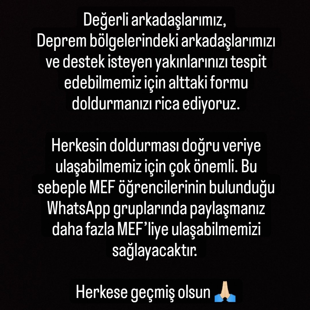 mefest23's tweet photo. MEF Üniversitesi Destek Talep Formu: https://t.co/wMKW7feU8f https://t.co/f6cfGCep1d