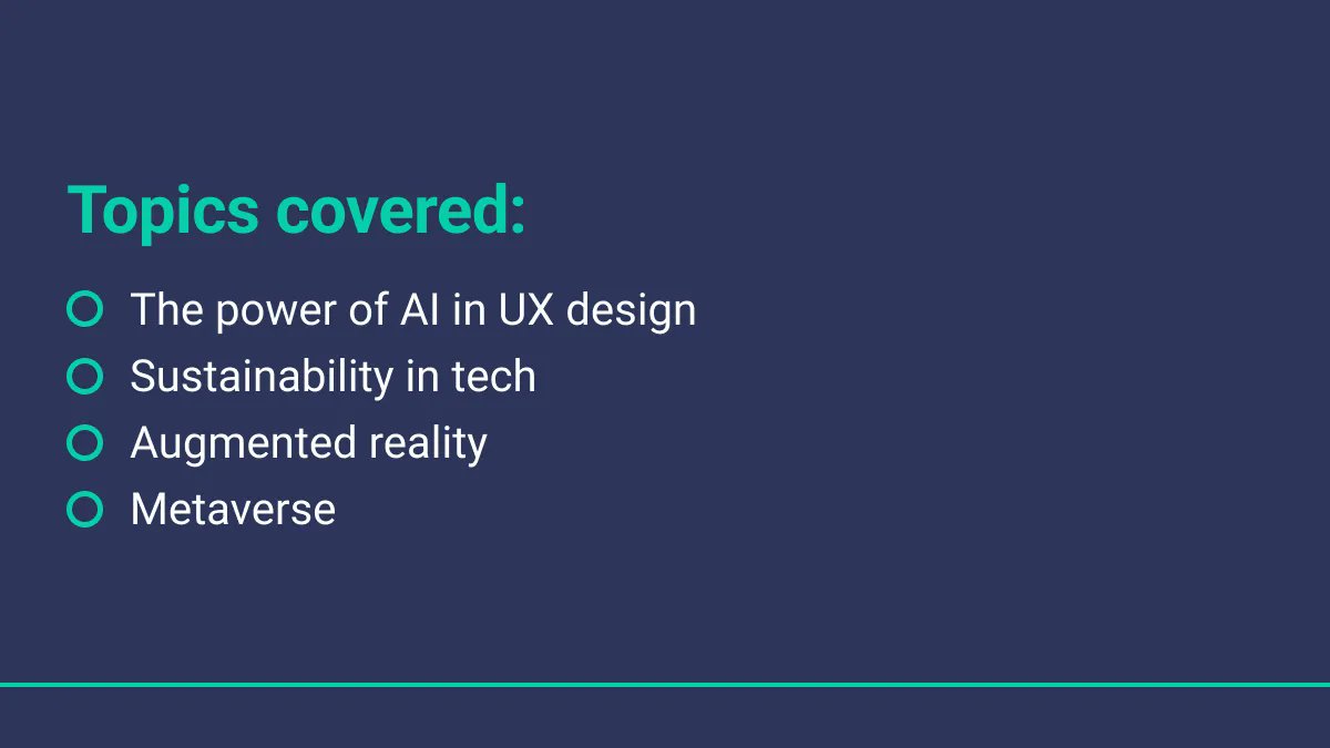 MakeitClear_ldn's tweet image. User experience (UX) design is an ever-evolving field that is constantly adapting to new technologies. Now 2023 has begun, we've predicted what we think will be the new trends. 📈 buff.ly/3YuNkTj
 
#makeitclear #uxui #uxtrends