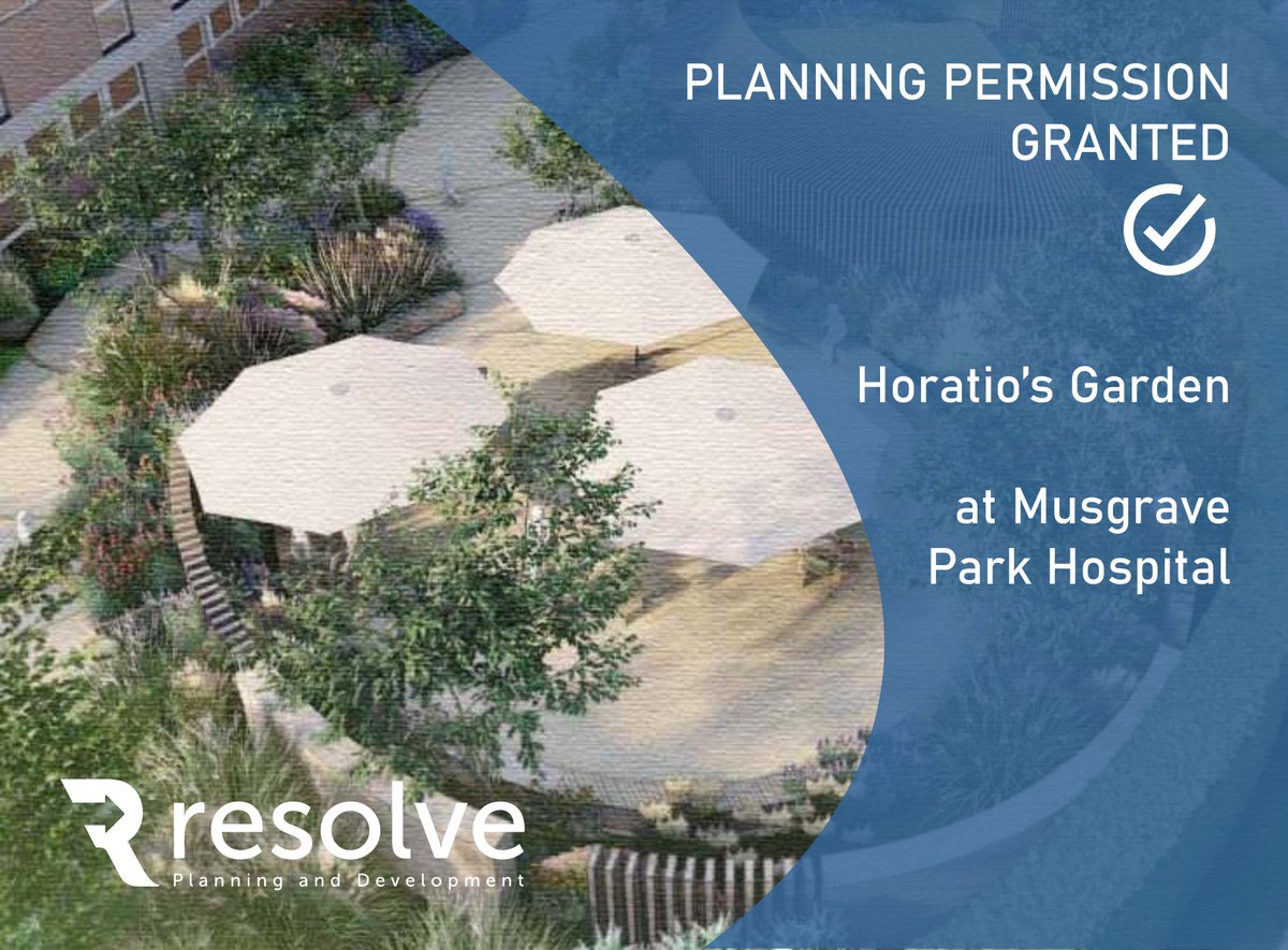 resolveplanning's tweet photo. Delighted to help @HoratiosGarden secure permission for a new outdoor space at Musgrave Park Hospital. The new garden will give patients with life changing spinal injuries the chance to spend time in a beautiful garden, aiding recovery and improving their quality of life. https://t.co/Ez1x0XJ3LT