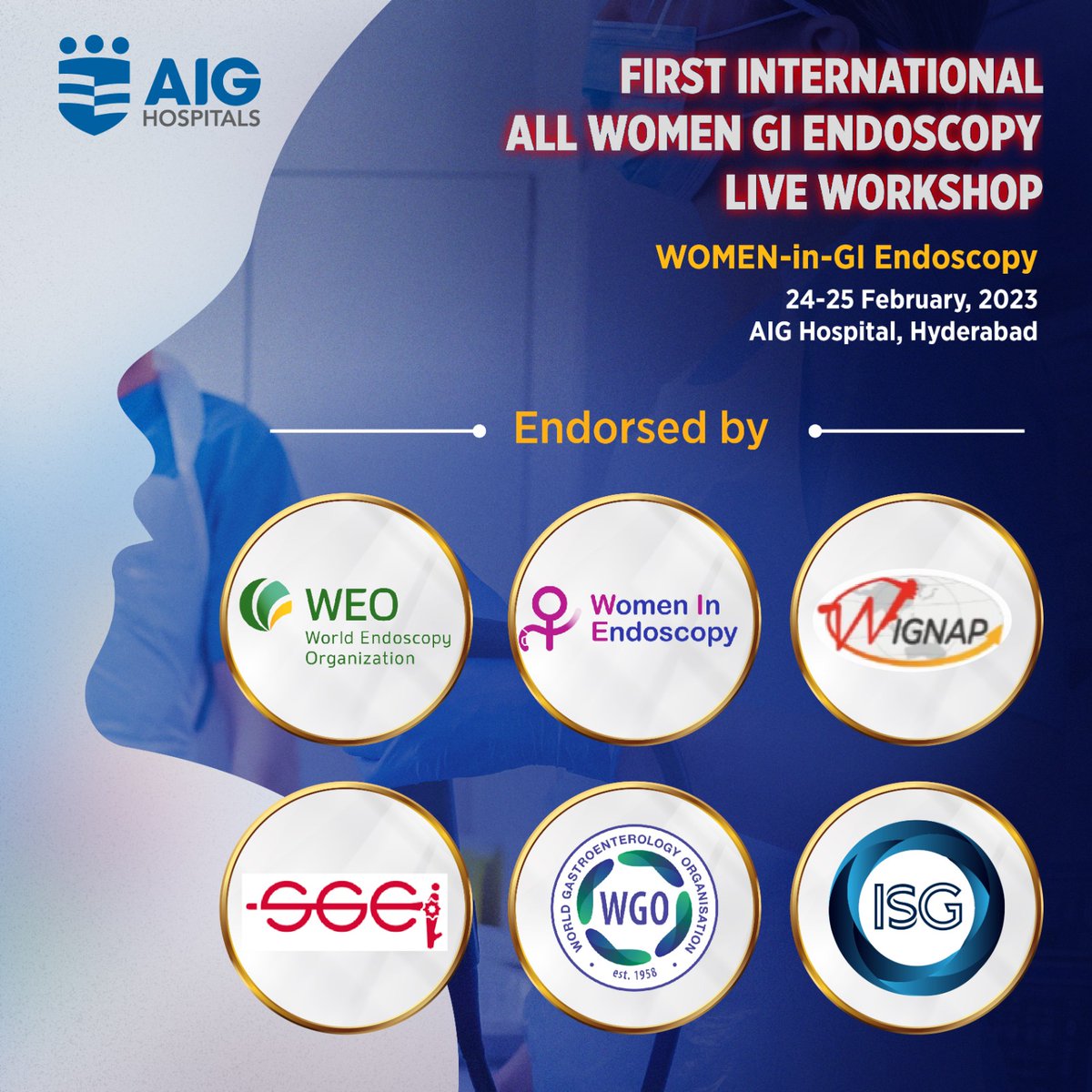 A shout out to all the amazing organisations across the world for endorsing the All Women GI Endoscopy LIVE Workshop. It's truly a collaborative effort towards an inclusive future of #GIEndoscopy.
#WEO #WIE #WIGNAP #SGEI #WGO #ISG #AIGHospitals