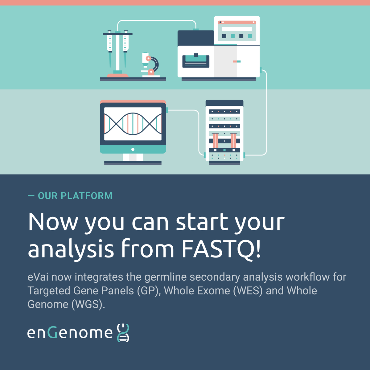 enGenome_srl's tweet photo. You asked, we delivered: secondary analysis is now integrated in eVai!
Get your free-trial now: https://t.co/HPeDsTzkIE
#variantinterpreation #genomics #bioinformatics #secondaryanalysis #fastq https://t.co/g1AobUavin
