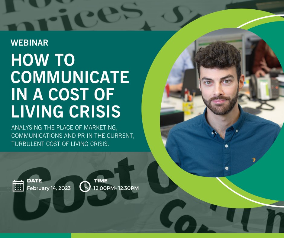 How should you be communicating during the cost-of-living crisis?

Our Head of PR <a href="/DanGallienne/">Dan Gallienne</a> is hosting a free <a href="/GuernseyChamber/">Guernsey Chamber</a>  webinar next week where he will share his insights and some practical tips to help you.

Reserve your spot now&gt;  loom.ly/8u8AgZk

#Comms #PR