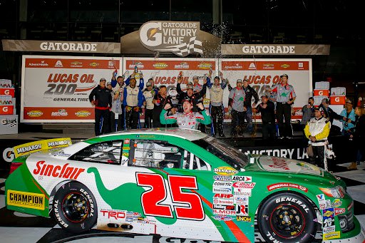 HoursofRacing's tweet photo. On this day in 2020, @michaelself scored his 8th career @ARCA_Racing win at @DAYTONA #ARCA #LucasOil200 #FlyTheV #DINOracing #TeamToyota https://t.co/IknxgUE7hN