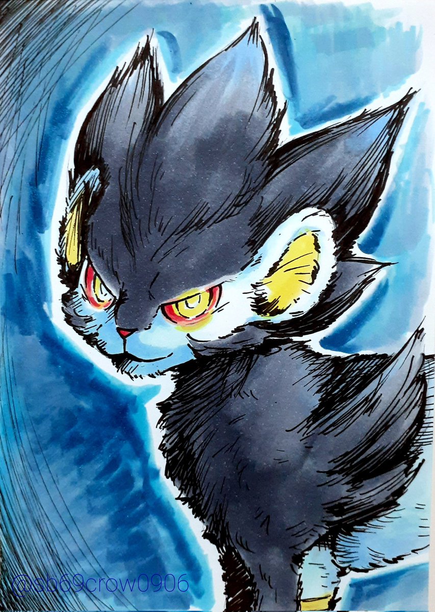 no humans pokemon (creature) solo closed mouth traditional media animal focus colored sclera  illustration images