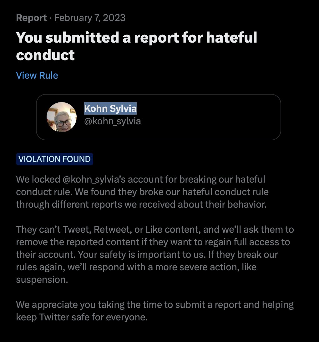 rohtopia's tweet photo. @Natascha_Strobl "Violation found" 🤓 https://t.co/ngkujN271M