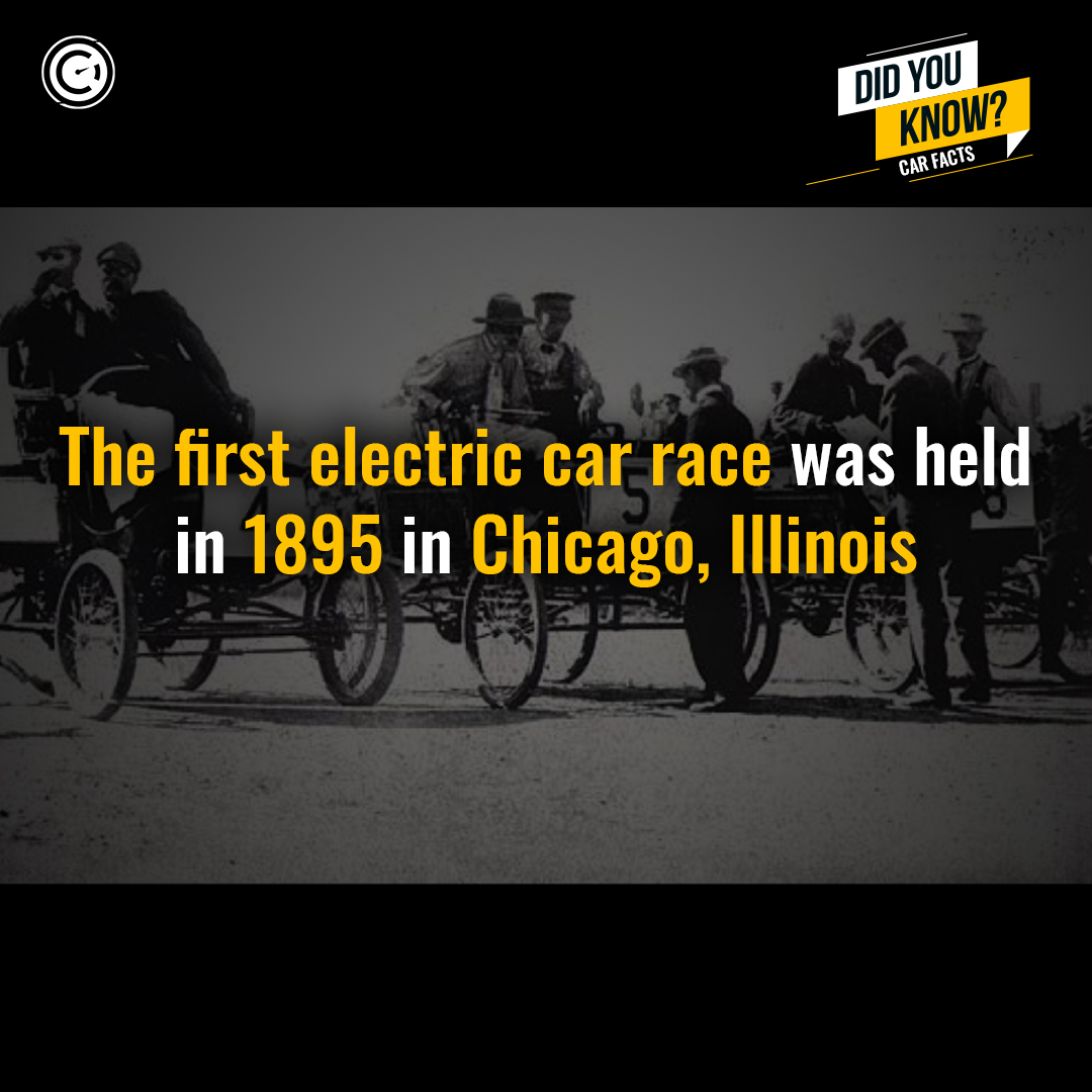 The first electric car race was held in 1895 in Chicago, Illinois